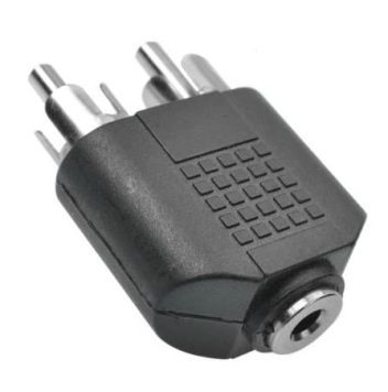 Audio converter 3.5MM   male RCA headphones (7568)L