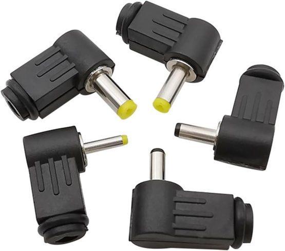5.5*2.5mmDC power plug round hole 90 degree elbow wiring welding type connector compatible with 5.5*2.1 (7726)