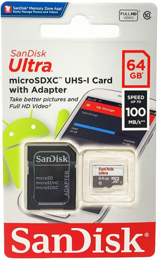 micro SD ბარათი SanDisk Ultra 64G (72882)