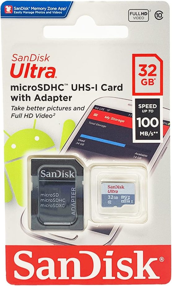 micro SD ბარათი SanDisk Ultra 32G (97222)