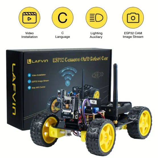 LAFVIN - ESP32 Camera 4WD Robot Car (97827)