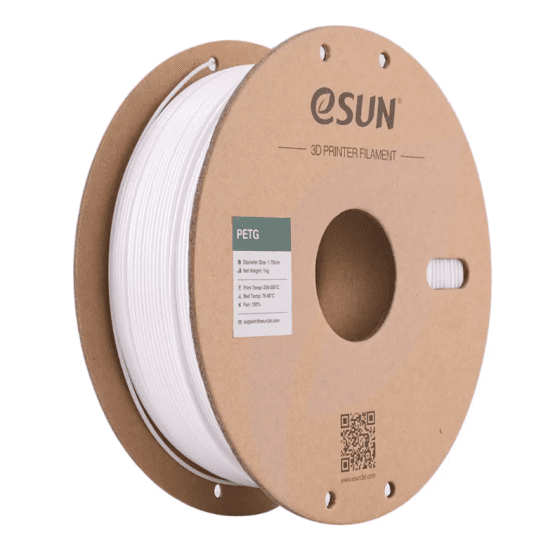 eSUN 3D პრინტერის მასალა PETG თეთრი1kg 1.75mm (99398)