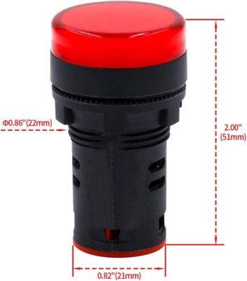 ინდიკატორი წითელი განათებით AD16-22D/S (99455)