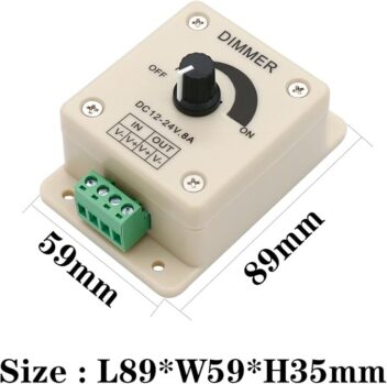 LED ლენტის დიმერი 12-24V, 8A (99598)