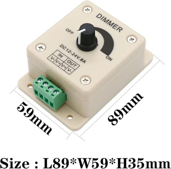 LED ლენტის დიმერი 12-24V, 8A (99598)